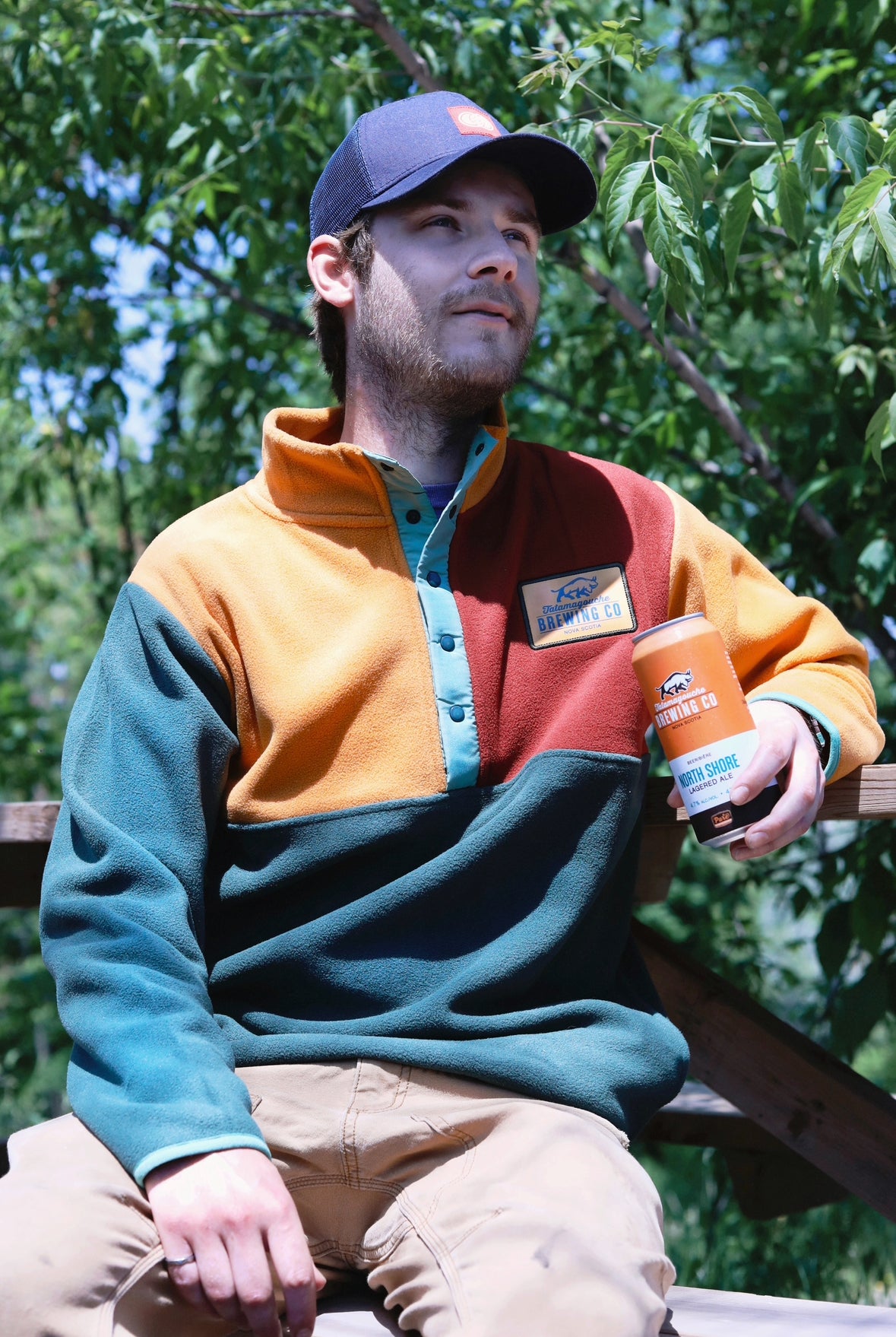 Tri-Colour Fleece Pullover