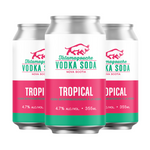 12 or 24 Pack of Tropical Vodka Soda