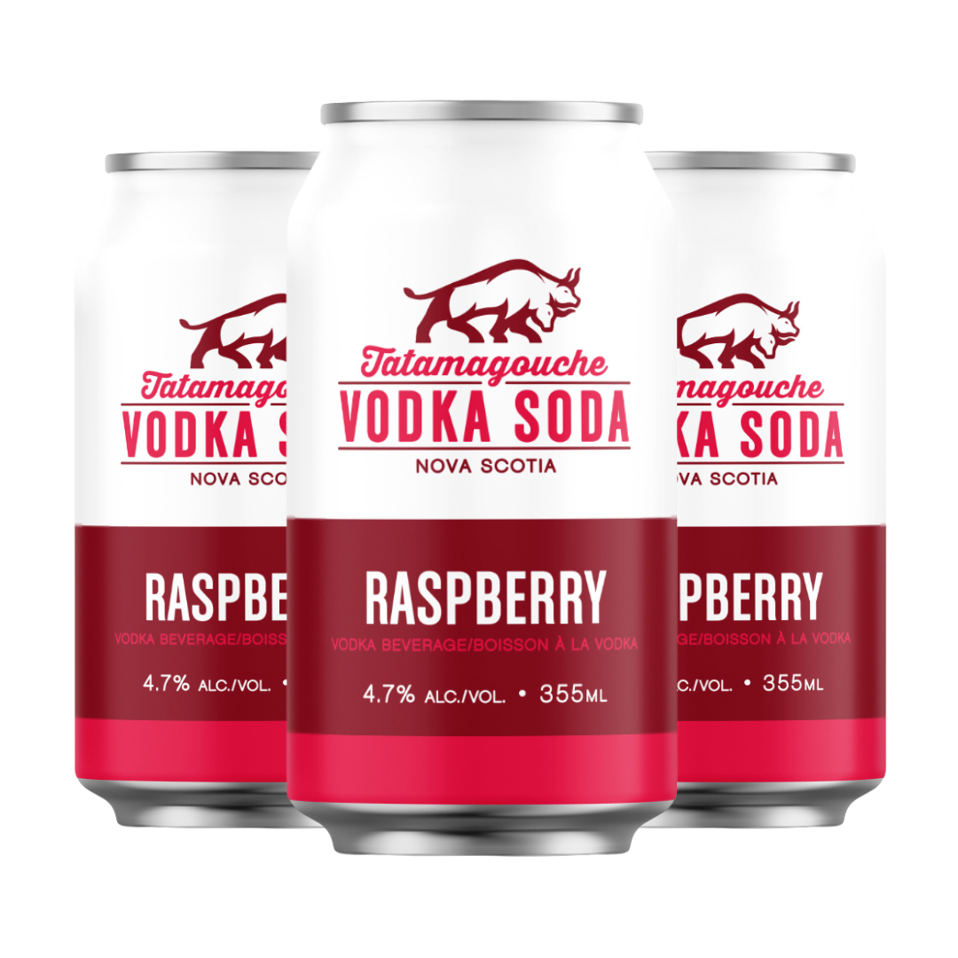 12 or 24 Pack of Raspberry Vodka Soda